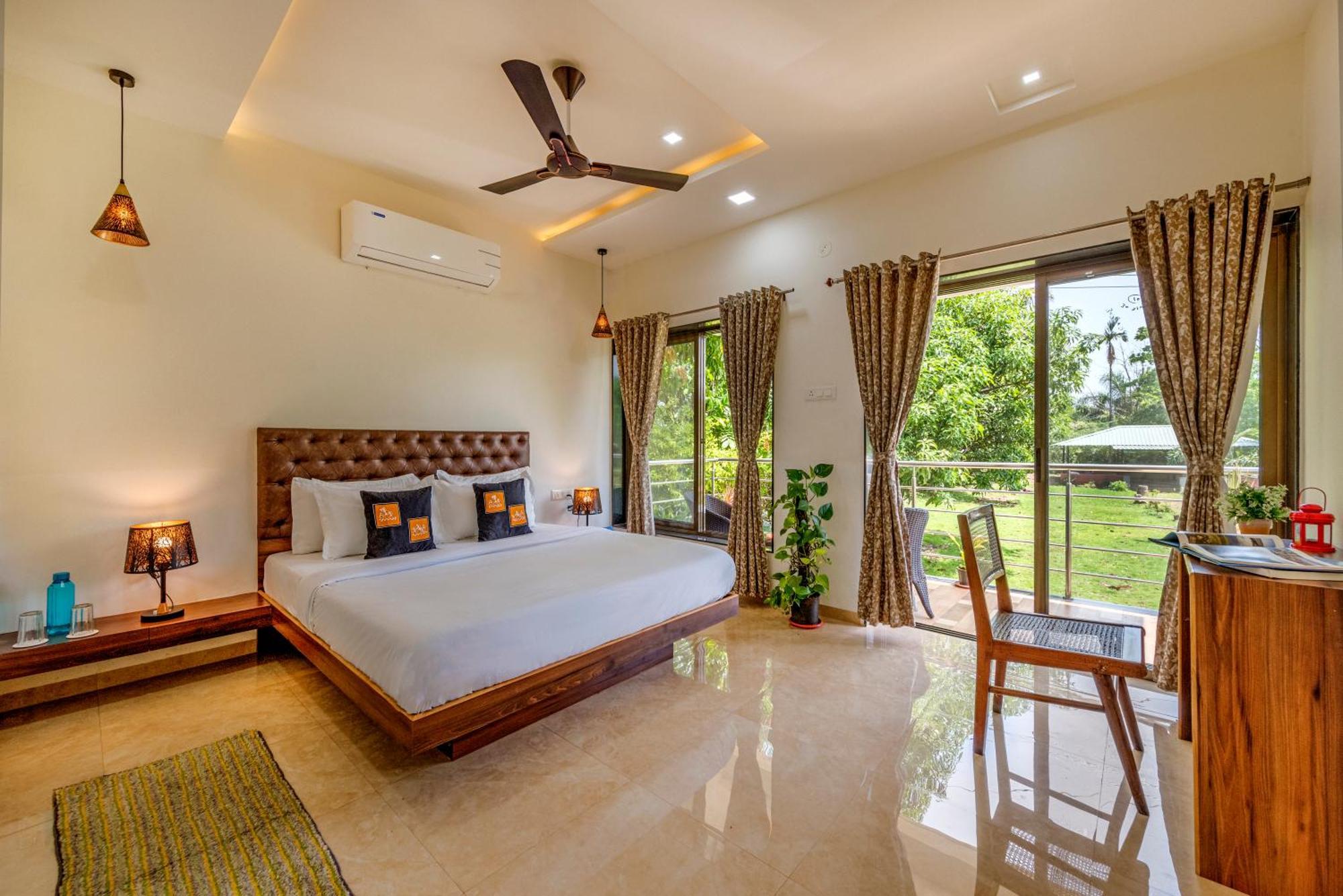Saffronstays Lakeview Nivara - Farm Stay Villa With Private Pool Near Pune Exterior foto